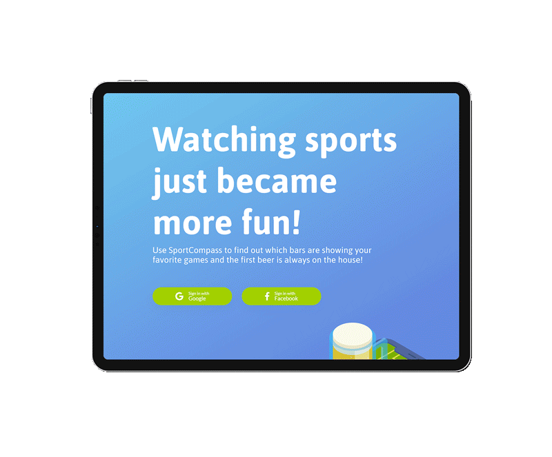 Sport Compass Landing Page Animation